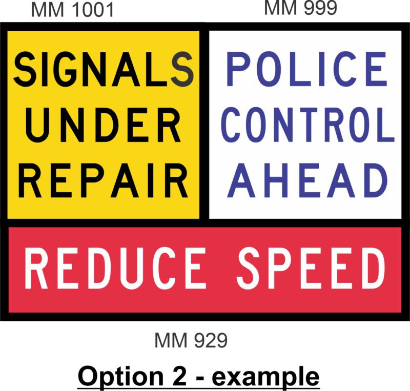 Multi Message Police Control Ahead Sign MM999 TC131L2 - Image 2