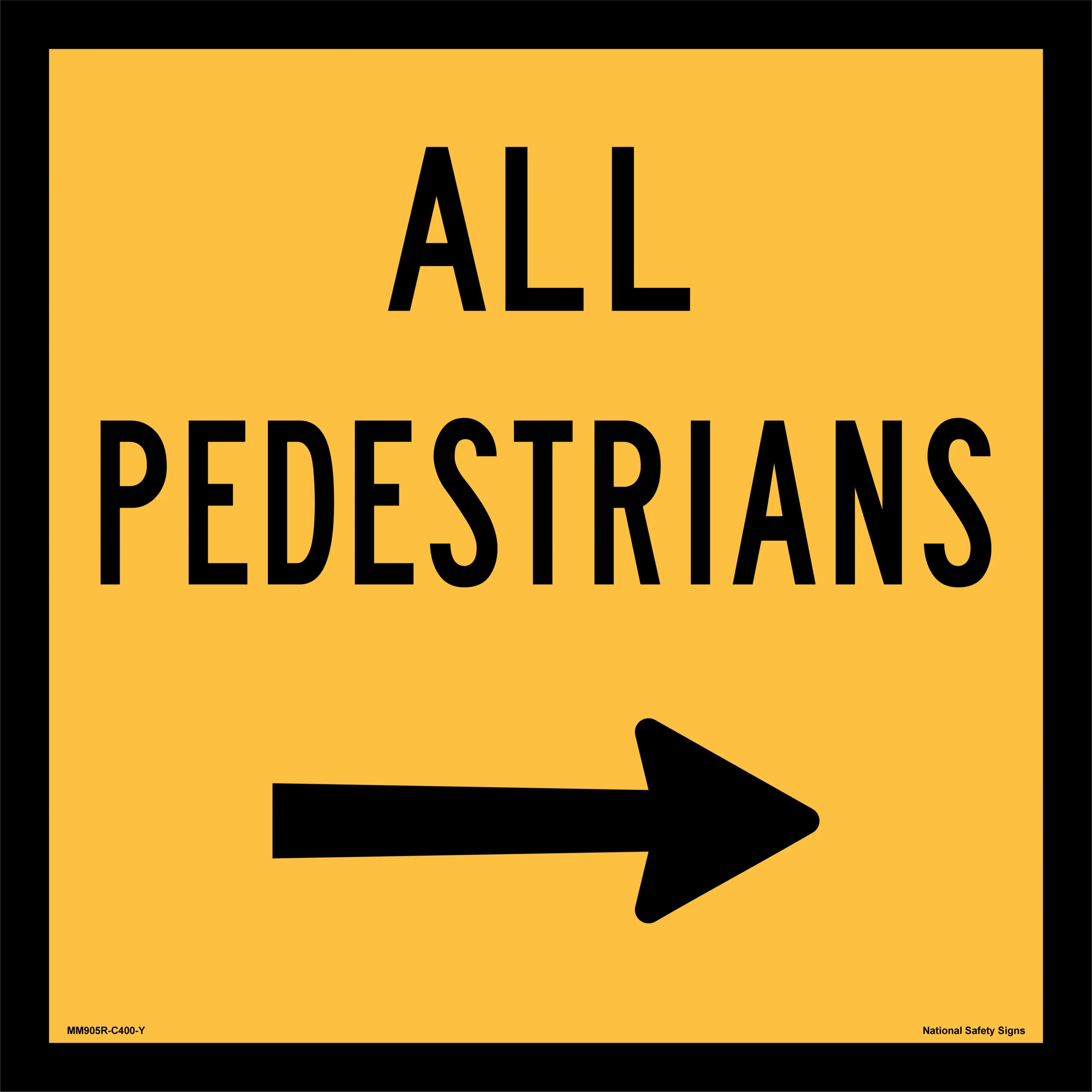 Multi Message All Pedestrians Arrow Sign MM905 - Image 3