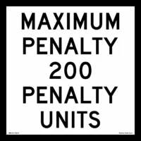 Multi Message Maximum Penalty Sign MM9104 RM6-Q02