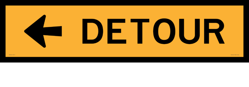 Multi Message sign Detour 1200 x 300  MM930 - Image 2