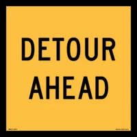 Multi Message Detour Ahead sign MM933