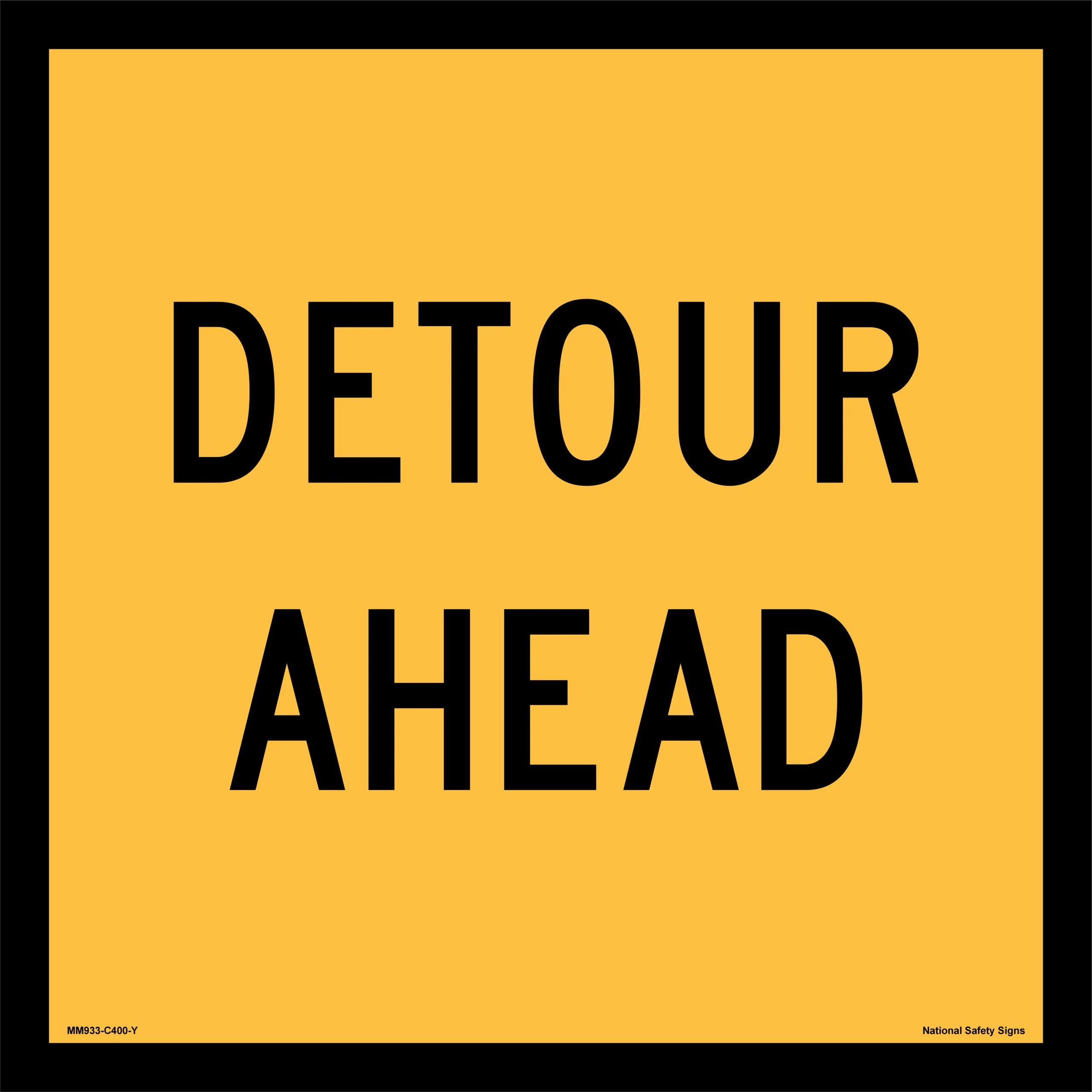 Multi Message Detour Ahead sign MM933