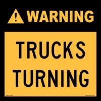 Multi Message Trucks Turning sign MM934