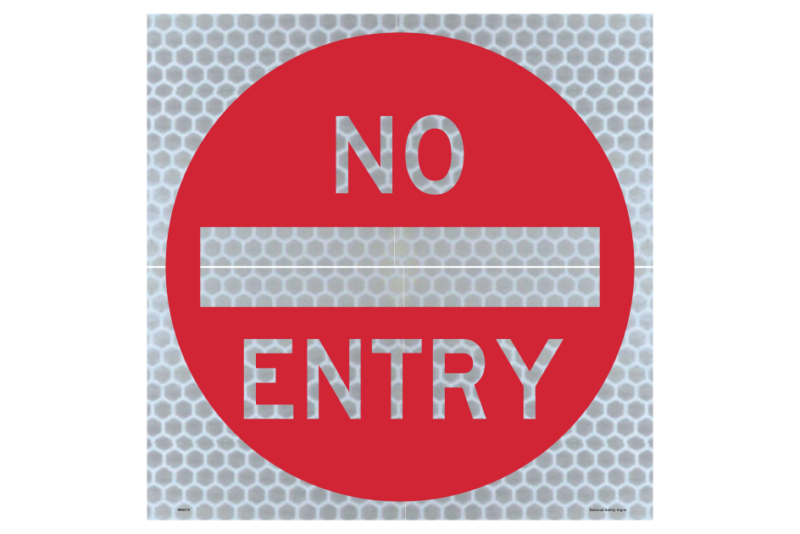 Multi Message Temporary No Entry sign MM978