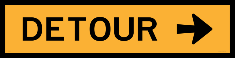 Multi Message sign Detour 1200 x 300  MM930