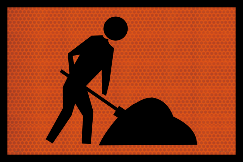 Workmen Ahead Sign and Swing Stand 900 x 600   A4009 - Image 2