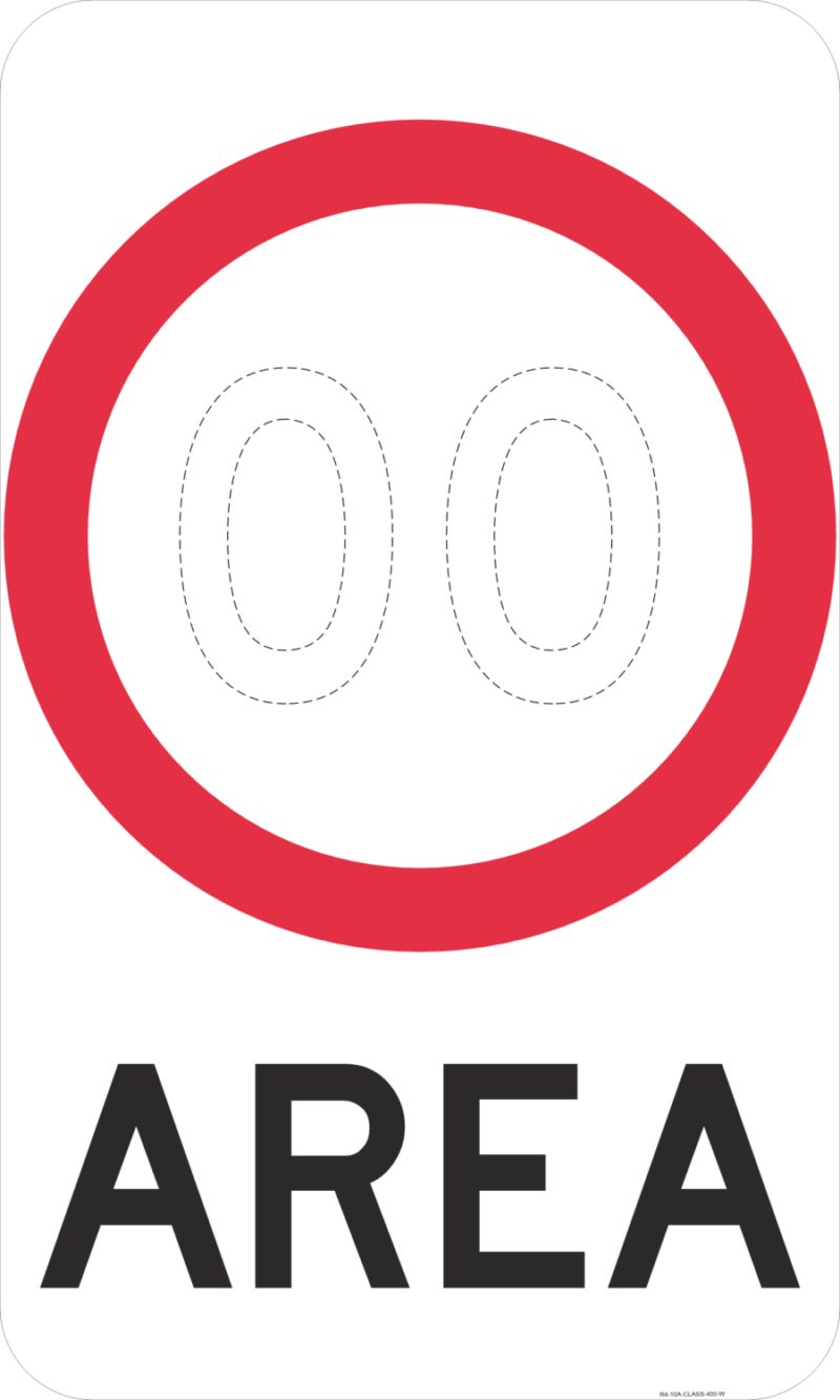 R4-10 Speed Limit (Symbolic) Area
