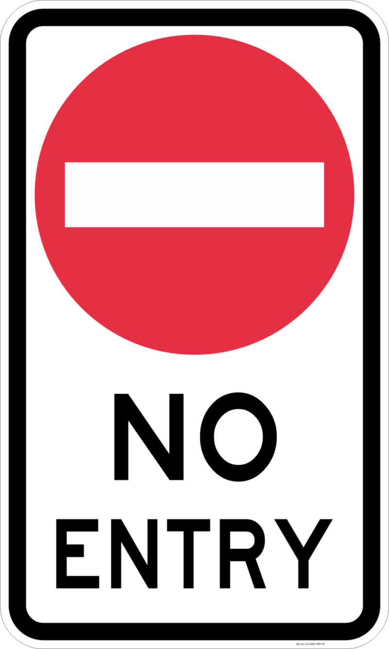 R2-4nA No Entry Sign - NSW Only