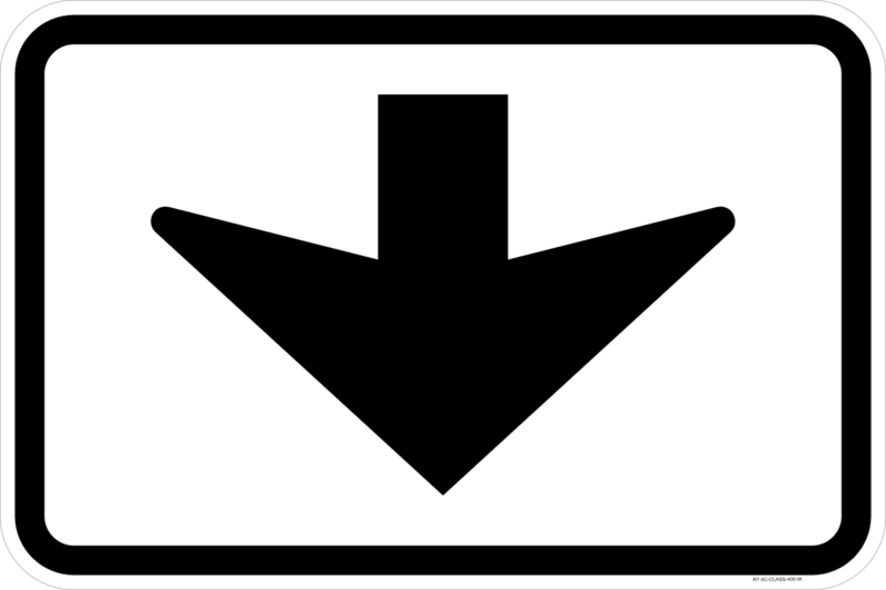 R7-5 Overhead Arrow (Supplementary Plate)