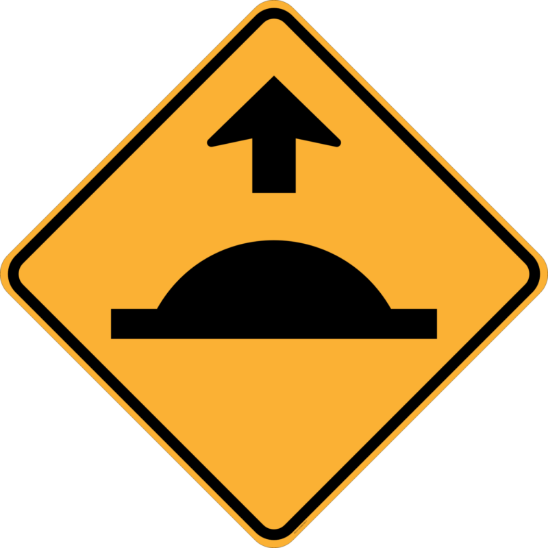 W3-4-1 Road Humps Ahead