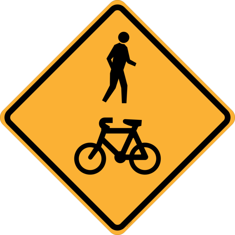 W6-9 Pedestrian / Bicycle (symbolic)