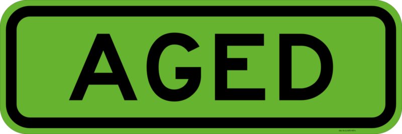 W8-18 Aged (Supplementary Sign)
