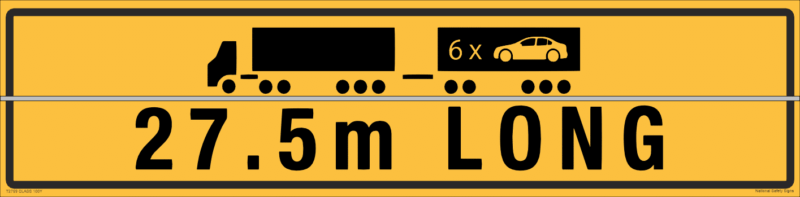 WA 27.5m Long Vehicle Hinged Sign  T2759